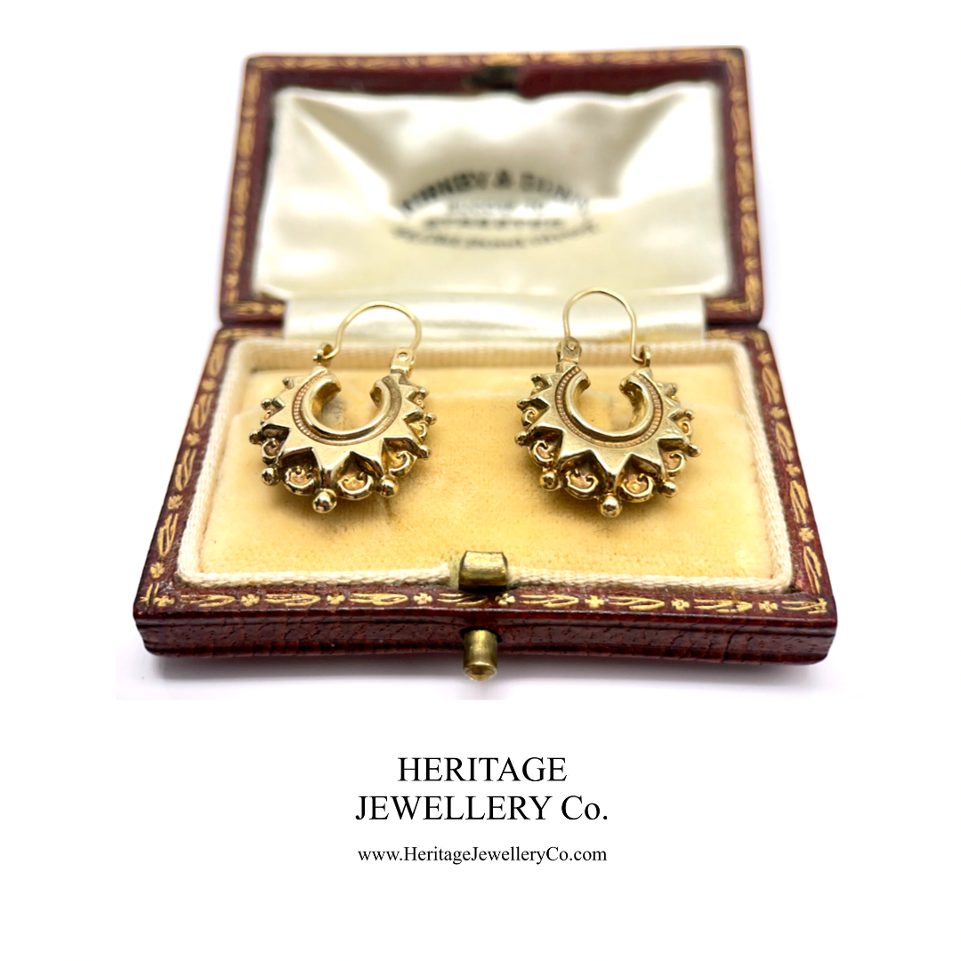 Vintage Gold Creole Earrings