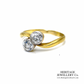 Old Cut Diamond Crossover Ring