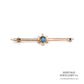 Fine Edwardian Aquamarine & Pearl Brooch (9ct Gold)