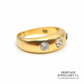 RESERVED - Antique Diamond Gypsy Ring (18ct gold)