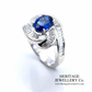 Sapphire & Diamond Twist Cluster Ring