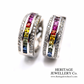 Sapphire and Diamond Earrings (14ct white gold)
