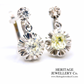 French Diamond Drop Dormeuse Earrings