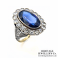 Art Deco Sapphire and Diamond Ring