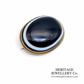 Victorian Banded Agate Brooch with Gold Mount