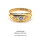 Antique Sapphire and Diamond Gypsy Ring (c. 1899)
