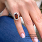 Antique Citrine and Diamond Cluster Ring