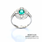 Emerald & Diamond Cluster Ring