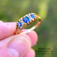 Antique Sapphire & Diamond 5-Stone Ring