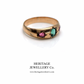 Antique Emerald and Ruby Gypsy Ring