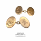 Victorian Nautical Cufflinks with Antique Box (15ct gold)